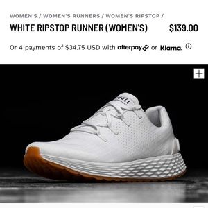 Women’s NoBull White Ripstop Runner Sneaker Size 9